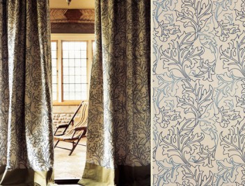 WILLIAM MORRIS ACANTHUS EMBROIDERY FABRIC